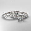 varitsa-jewellers - 1.5ct Princess Cut Diamond Bridal Set - 01VR07A